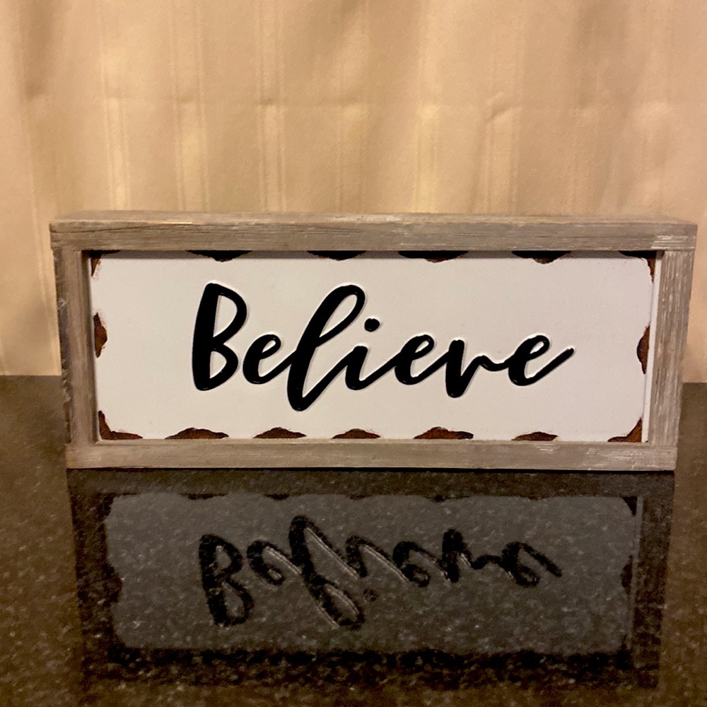 Hobby Lobby Rustic Believe Table Decor